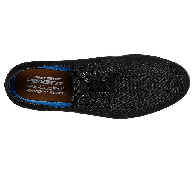 Zapatos Sin Cordones Skechers Hombre - Parton Negro XSWVF6985